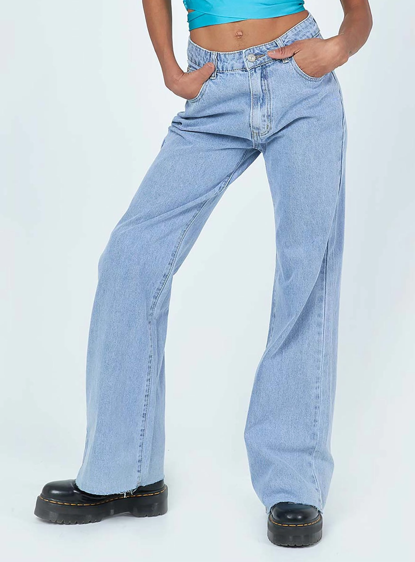 Hallstatt Wide Leg Denim Jeans Breathable fabric Street Inspired