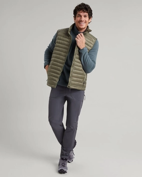 Fleece Lined Weekend Casual Fit Men's Heli R Down Vest - Beech