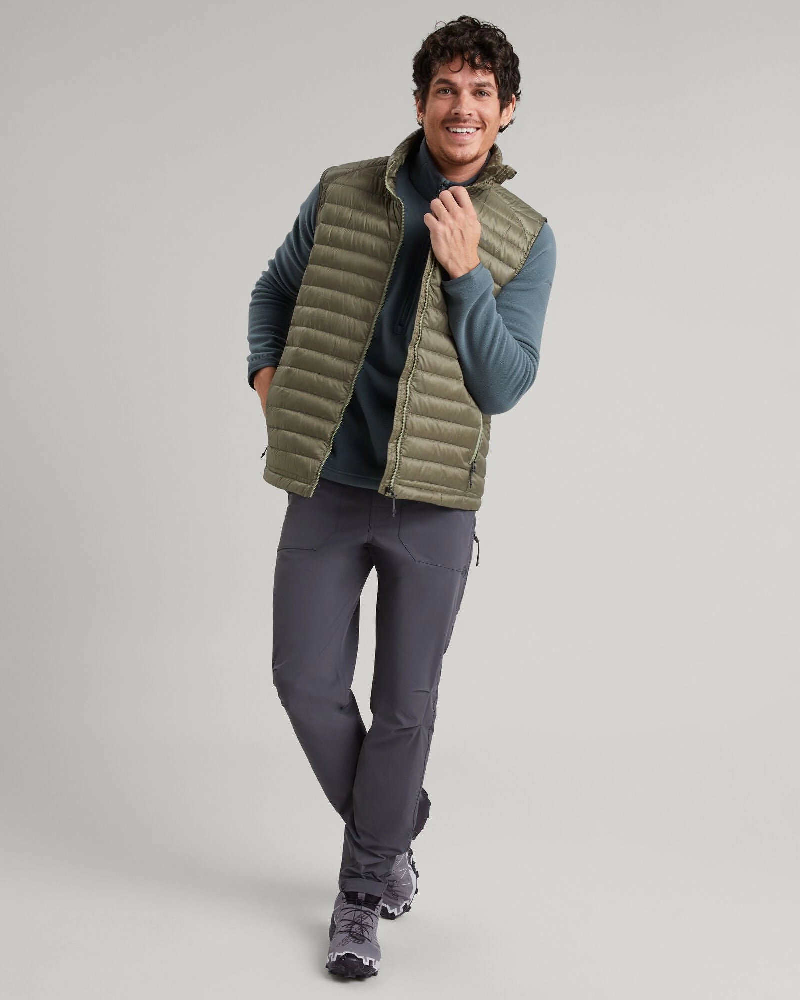 Moisture Wicking Layer Men's Heli R Down Vest - Beech