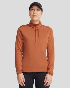 Women's Seeker Fleece ? Zip Pullover - Woodsy Breathable mesh lining