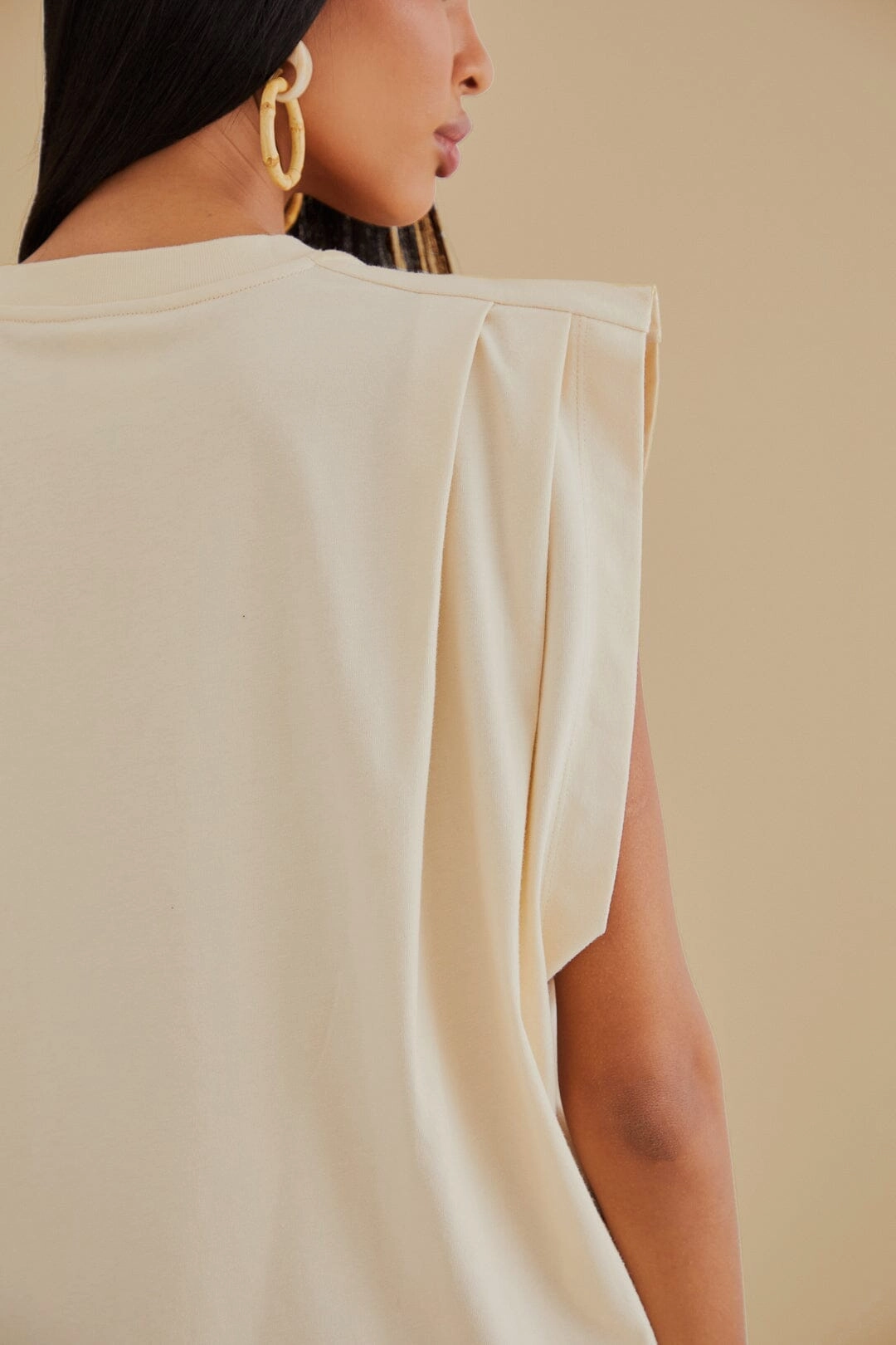 Relaxed and Easy The Tropics Pleat Organic Cotton T-Shirt