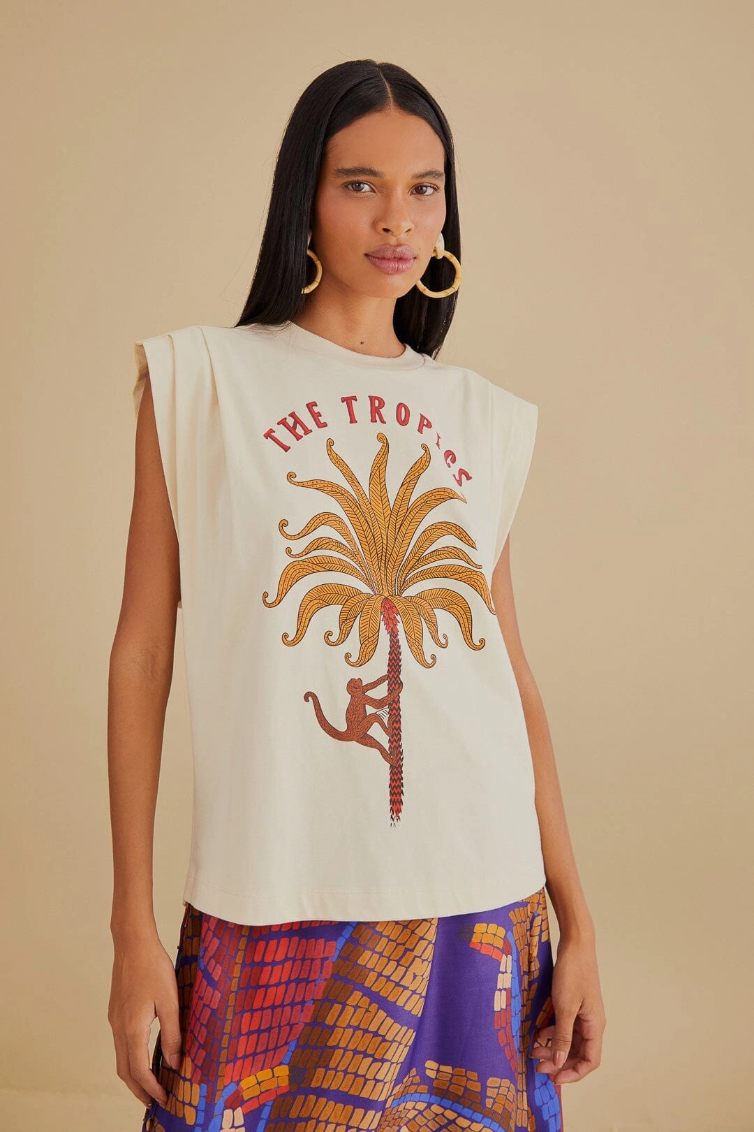 The Tropics Pleat Organic Cotton T-Shirt Comfort Apparel comfortable top