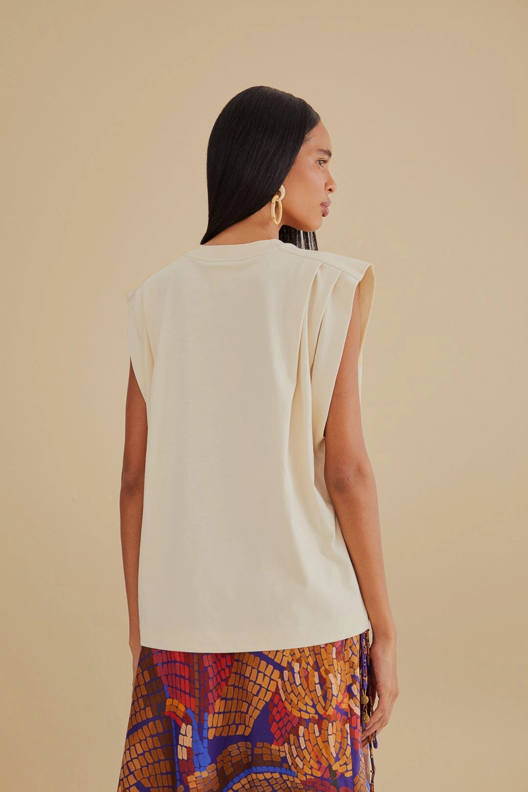 VintageWash Fashion Forward The Tropics Pleat Organic Cotton T-Shirt