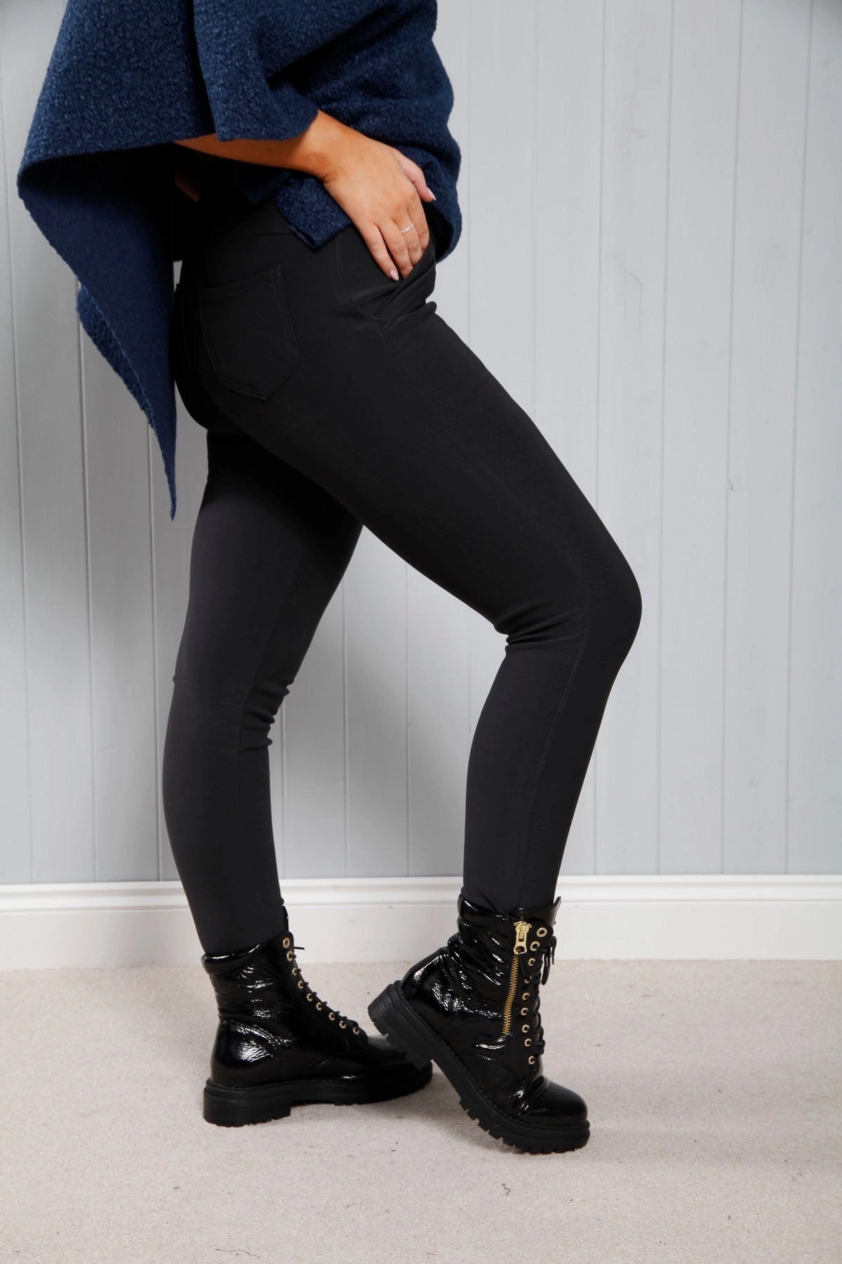 Black Stretch Treggings LightweightComfort