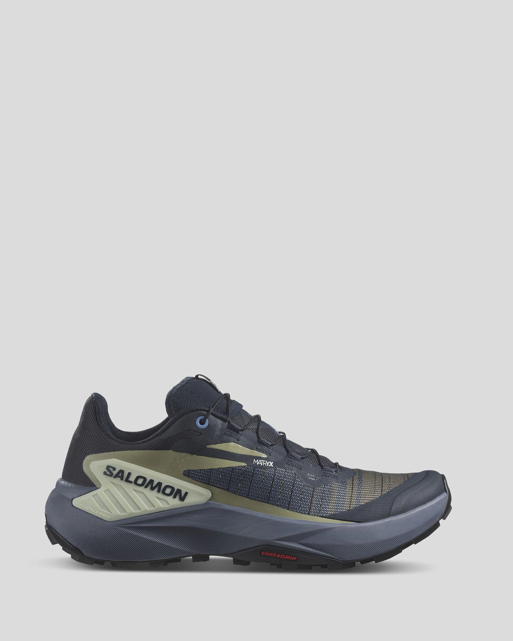 odor - resistant Hook And Loop Women's Salomon Genesis Trail Running Shoes - Carbon/Grisaille/Aloe Wash