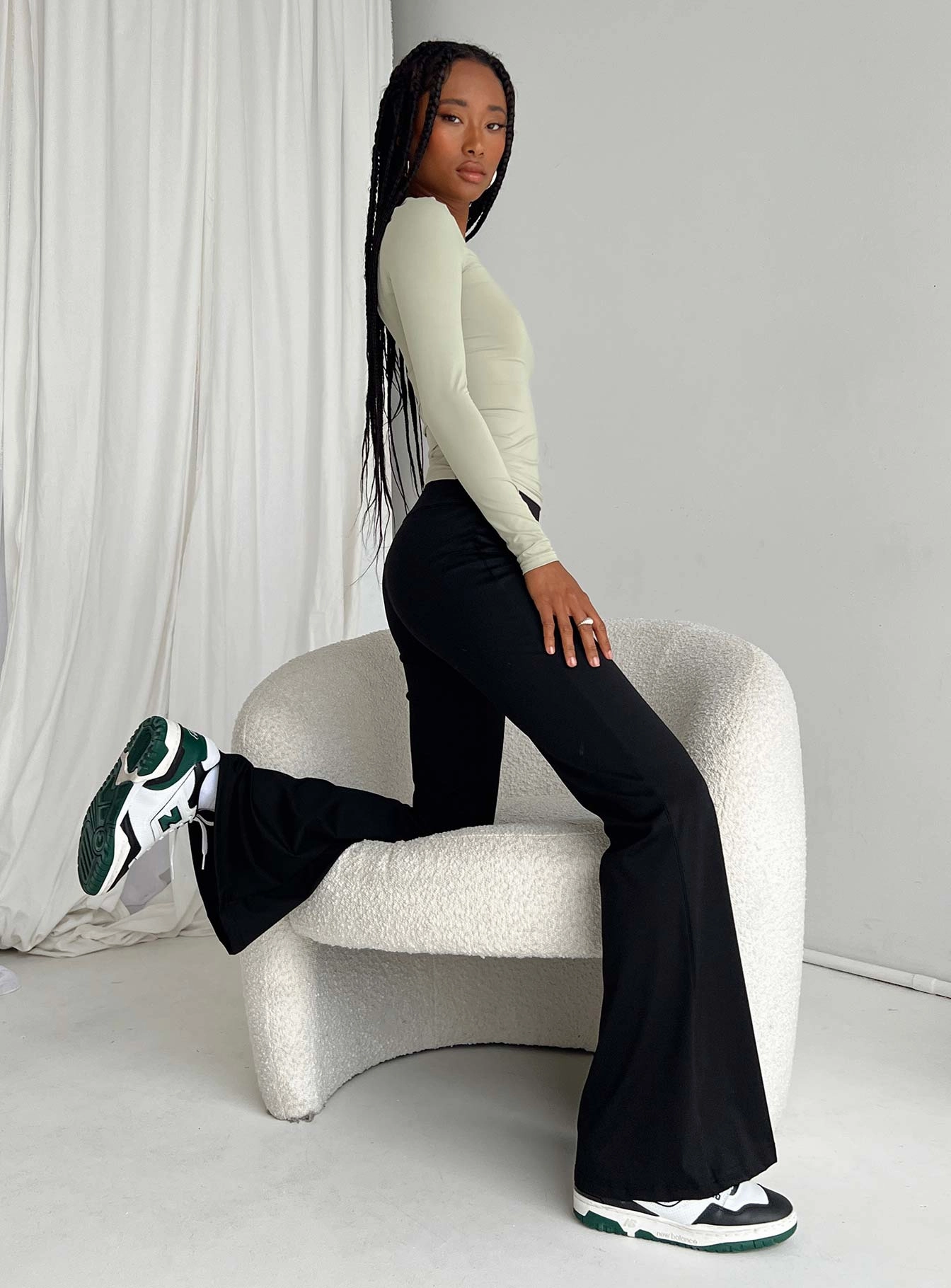 Cozy And Stylish Seamless Waistband Marshall Pants Black