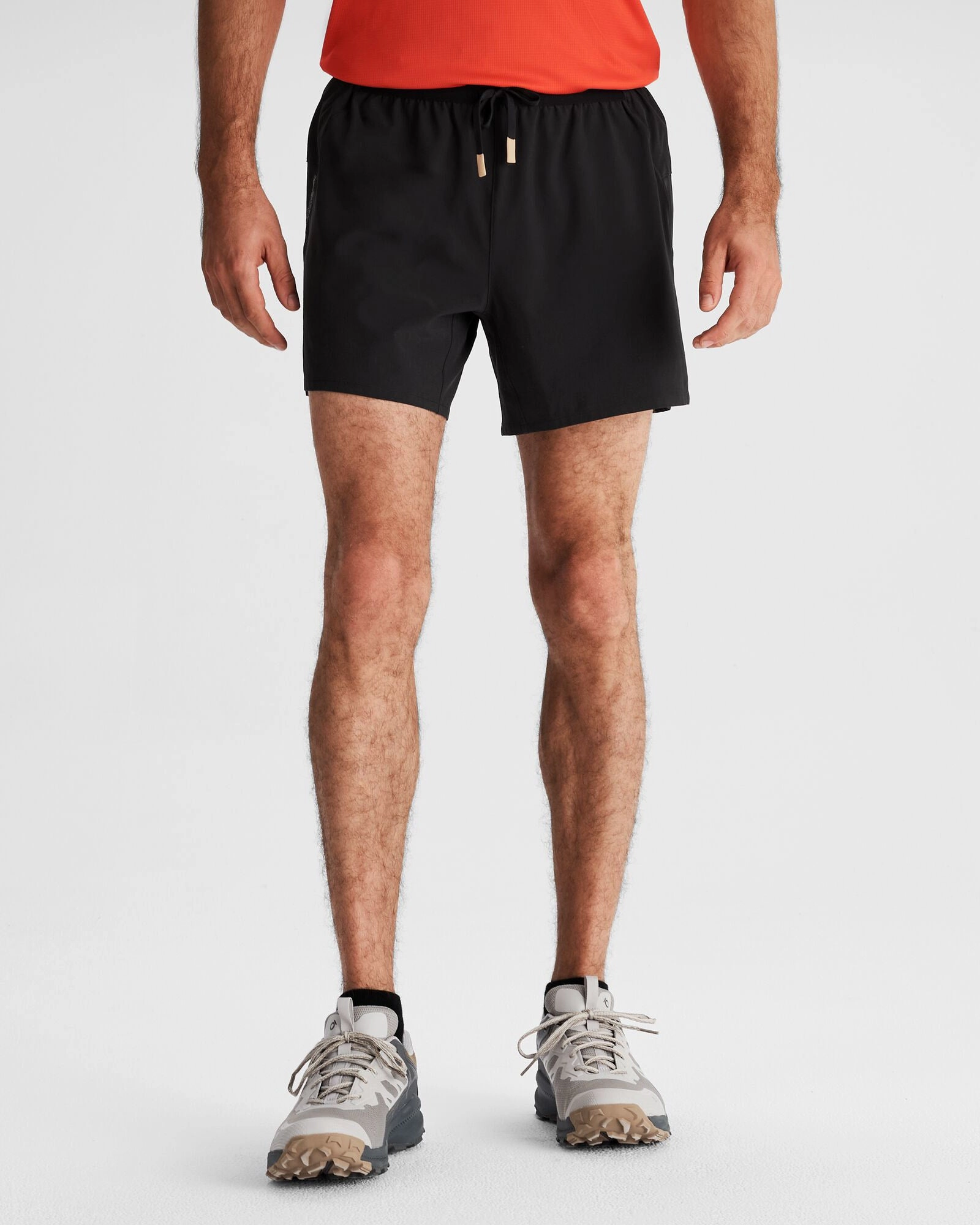 Men's Seeker Lined 5 inch Shorts - Black Stingray ribbed texture