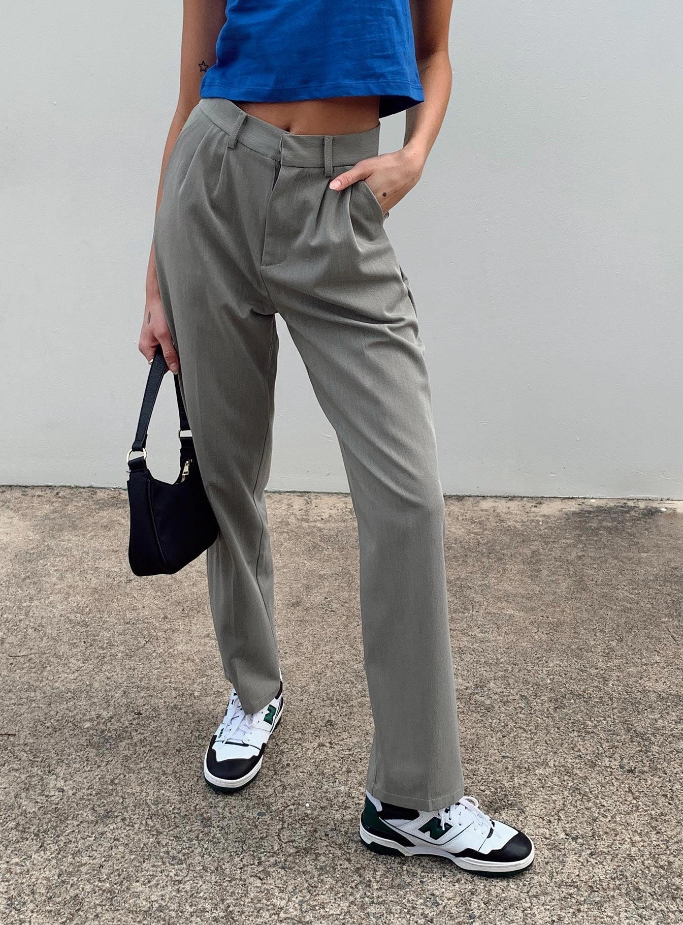 Stylish Cut Codi Pants Grey