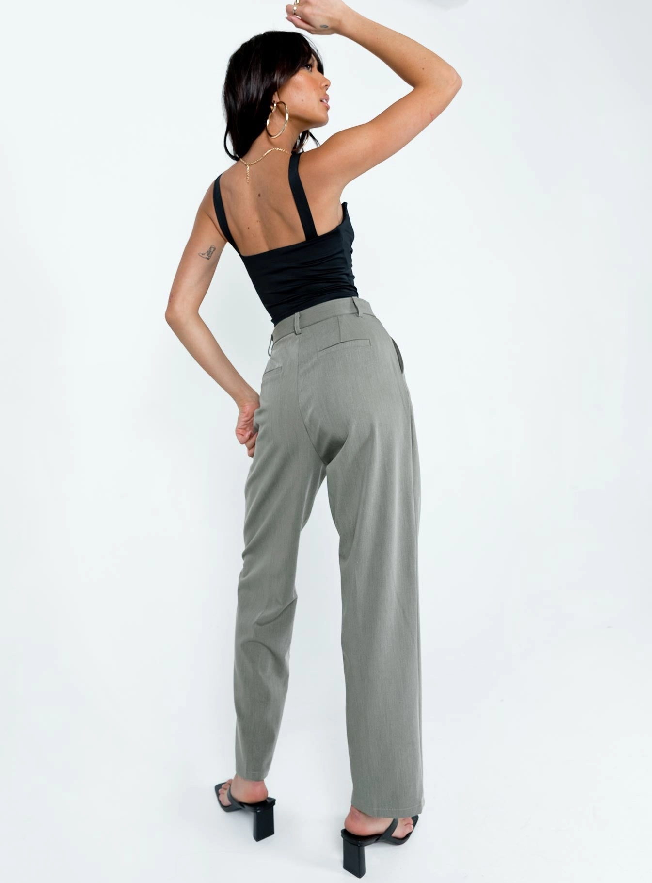 Stylish Cut Codi Pants Grey