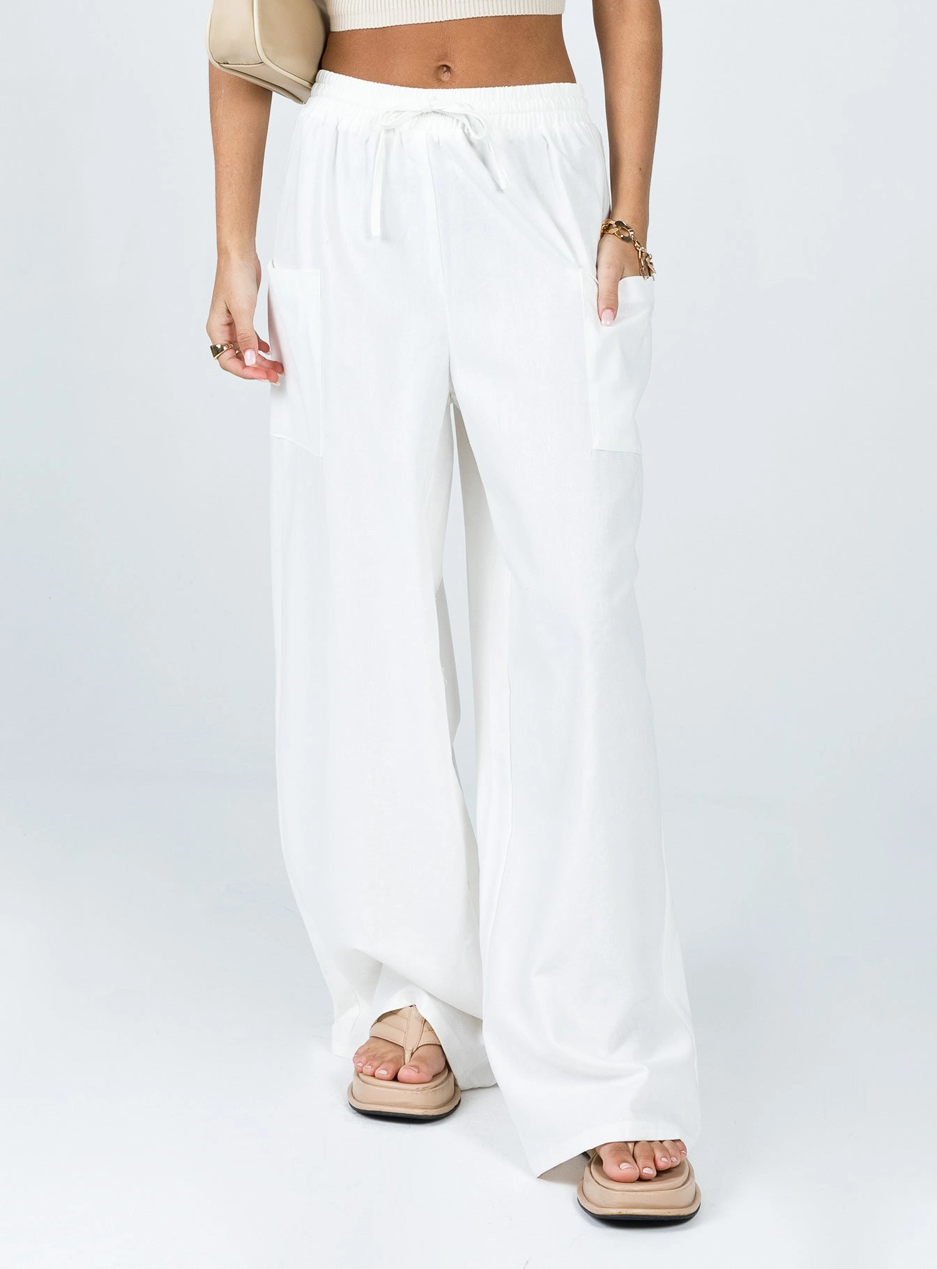 Brunie Pants White NonRestrictiveCut All Day Fit