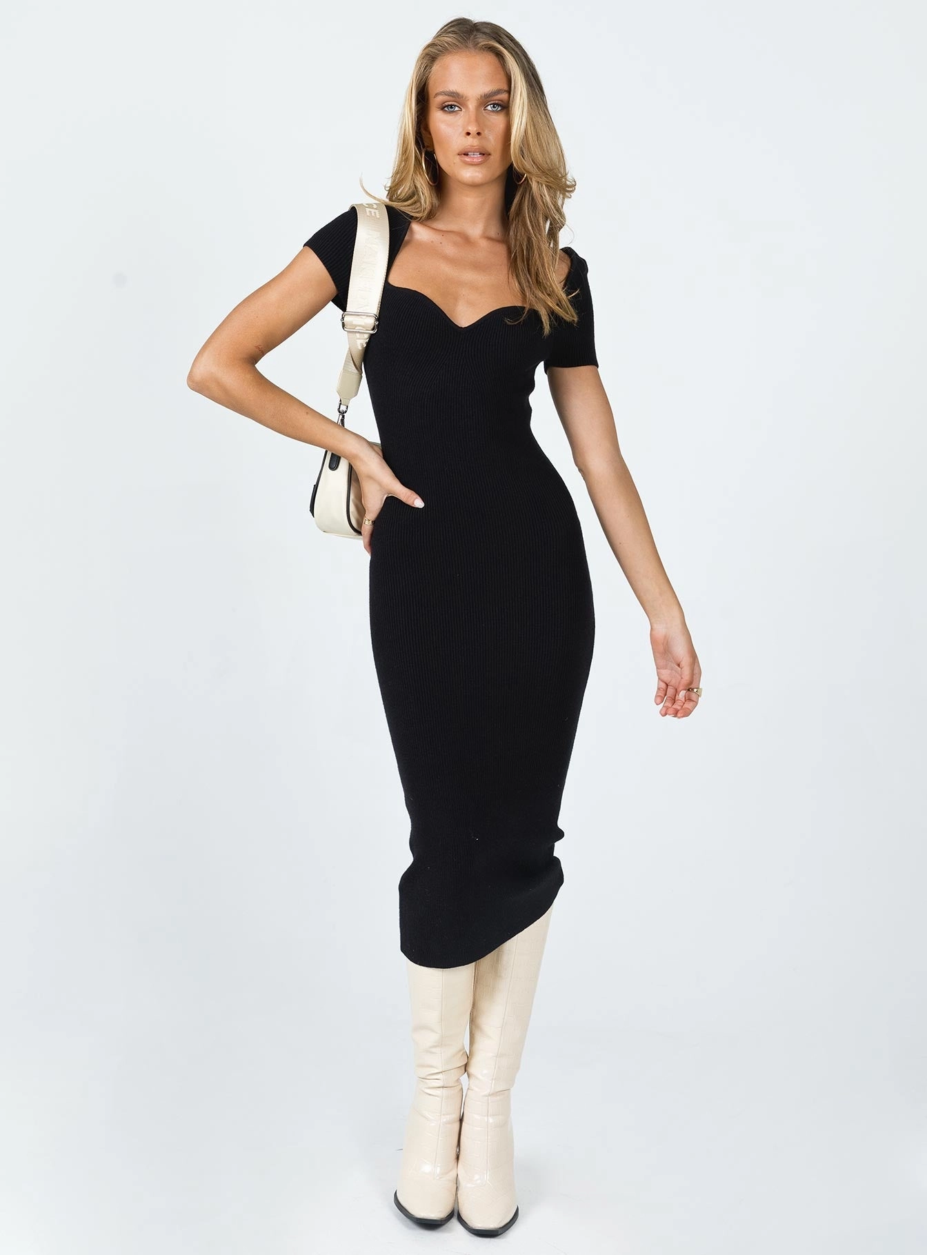 Body Safe Easy and Effortless Ellisen Midi Dress Black