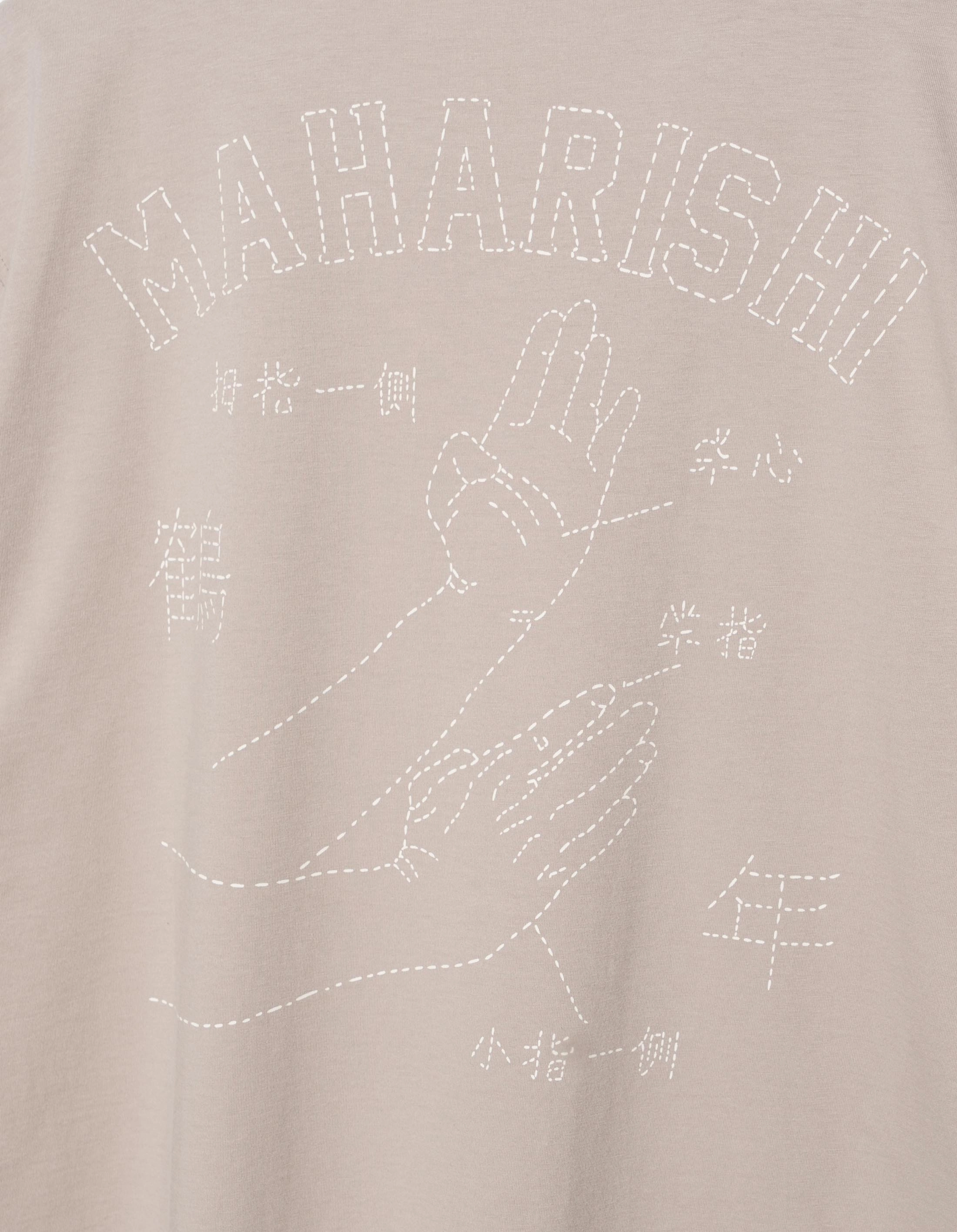 Casual Layering Wear 1582 Maha-Paizhi Sashiko S/S T-Shirt Taupe