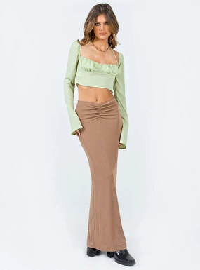 Robbin Maxi Skirt Beige Neutral Tone