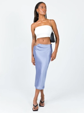 Collaboration Piece Photography Session Lion???s Den Midi Skirt Blue