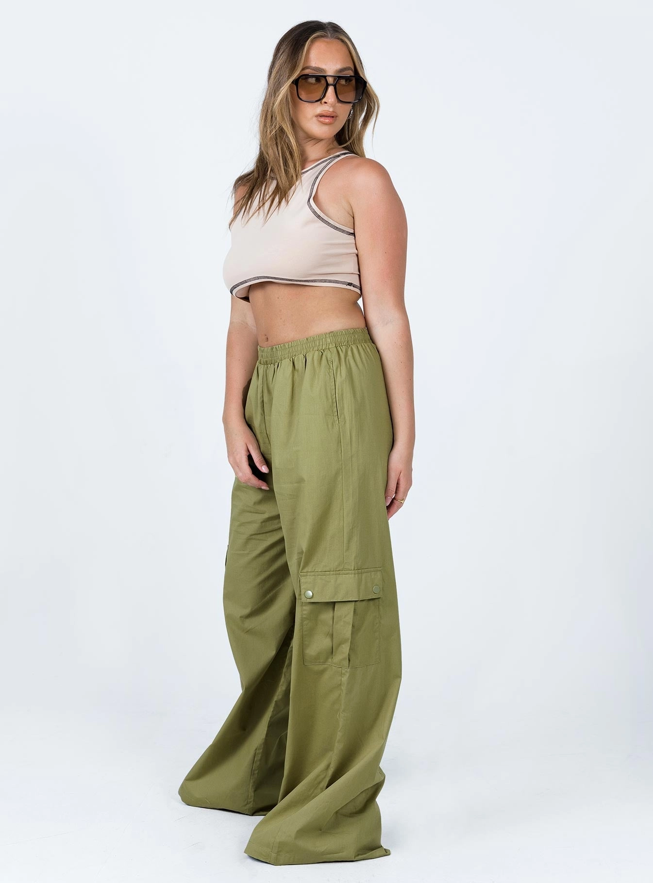Stay Fresh Lista Elastic Pocket Pants Green