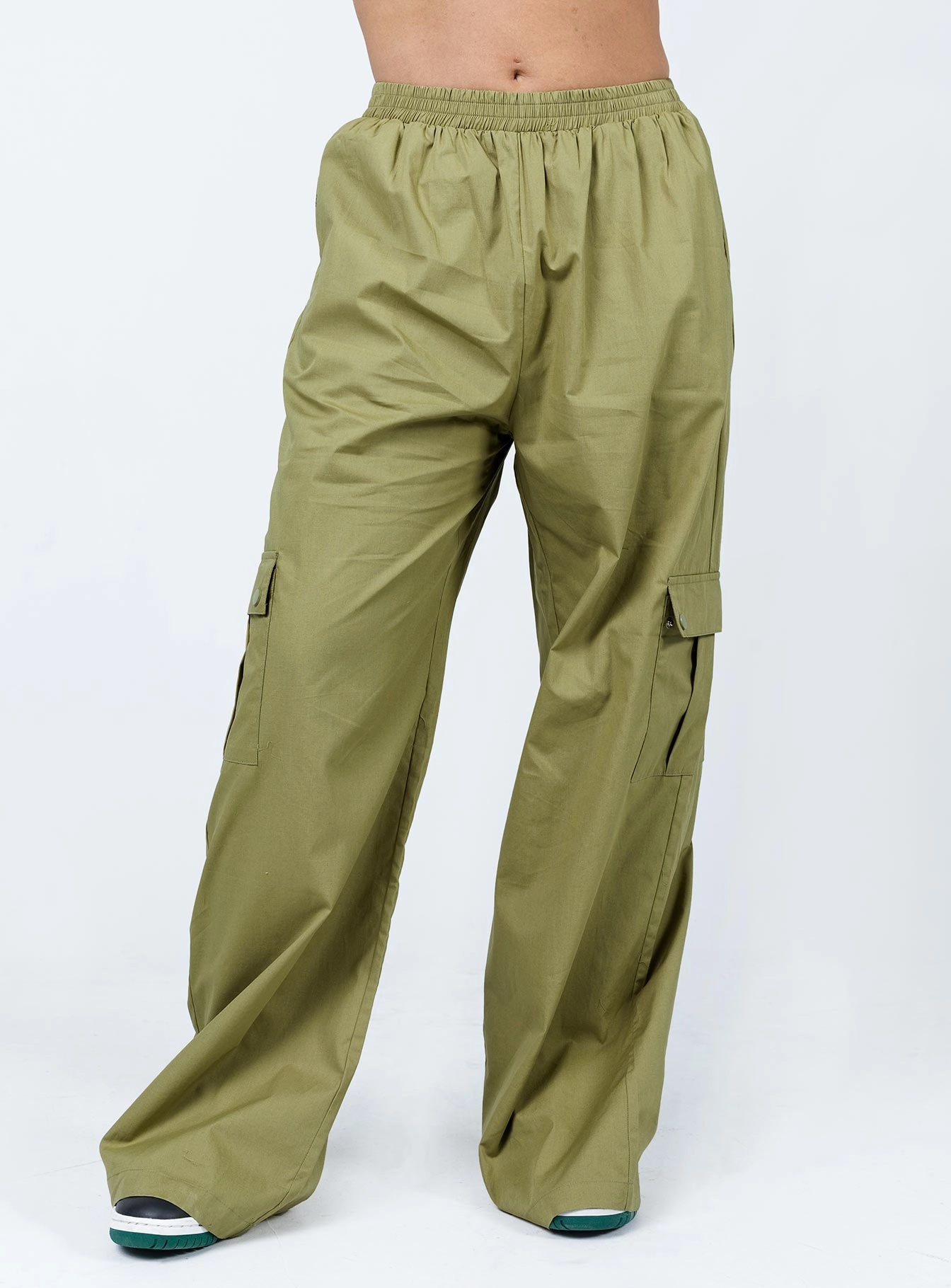 Abrasion Resistant Surface Non Irritating Seams Lista Elastic Pocket Pants Green