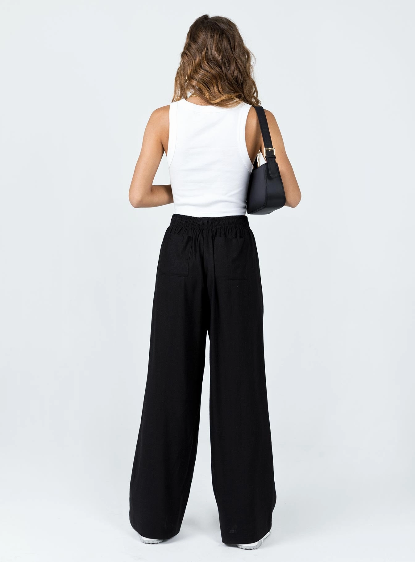 Louis Linen Blend Pants Black Lower Impact soft fit Performance Design