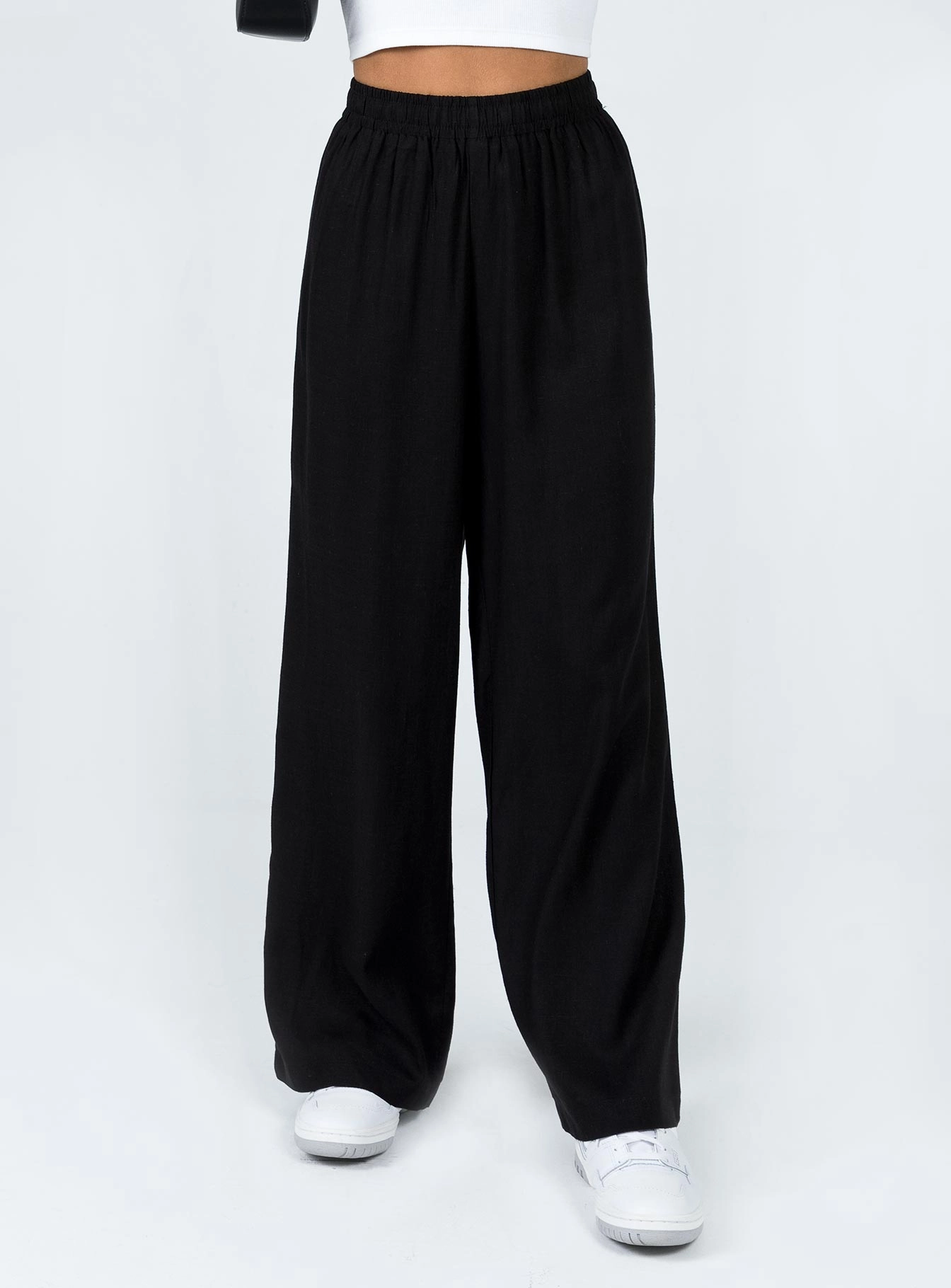 Louis Linen Blend Pants Black Bold Design