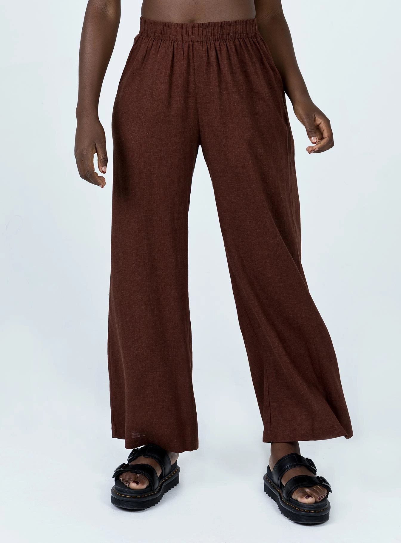 Sport Layer Louis Linen Blend Pants Brown