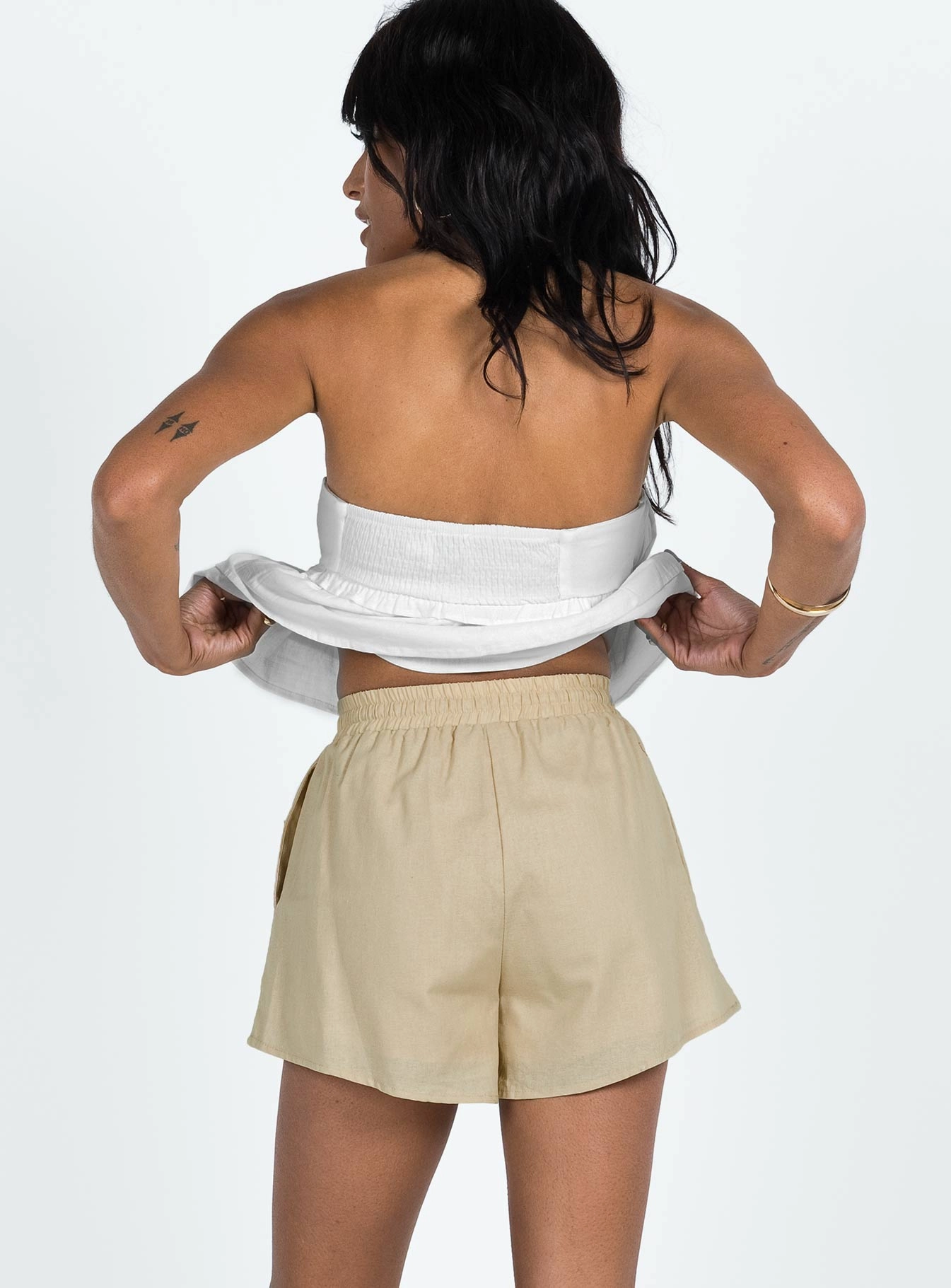 Breezy Vibe Basils Shorts Beige