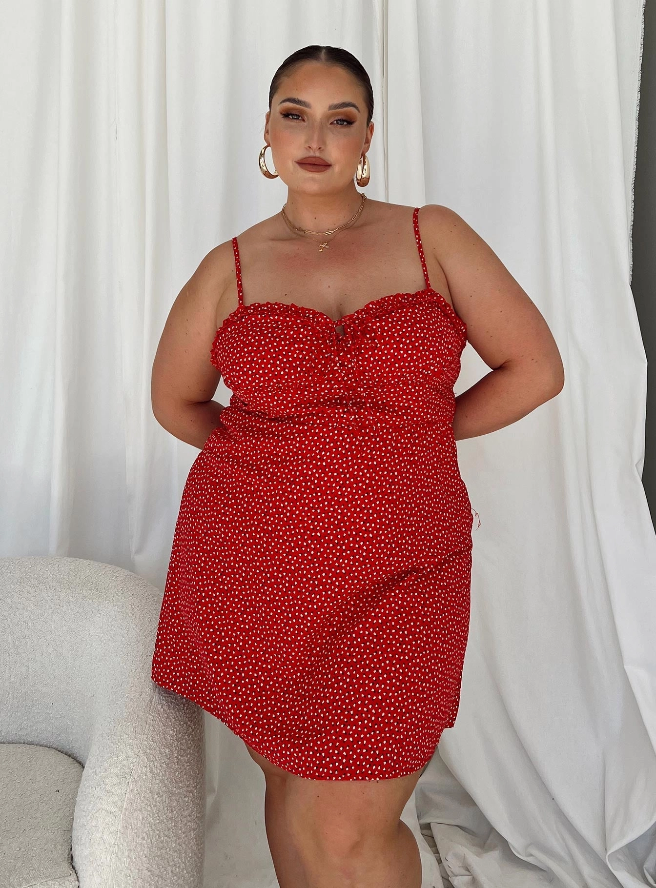 Fresh Fit Love Birds Mini Dress Red Curve