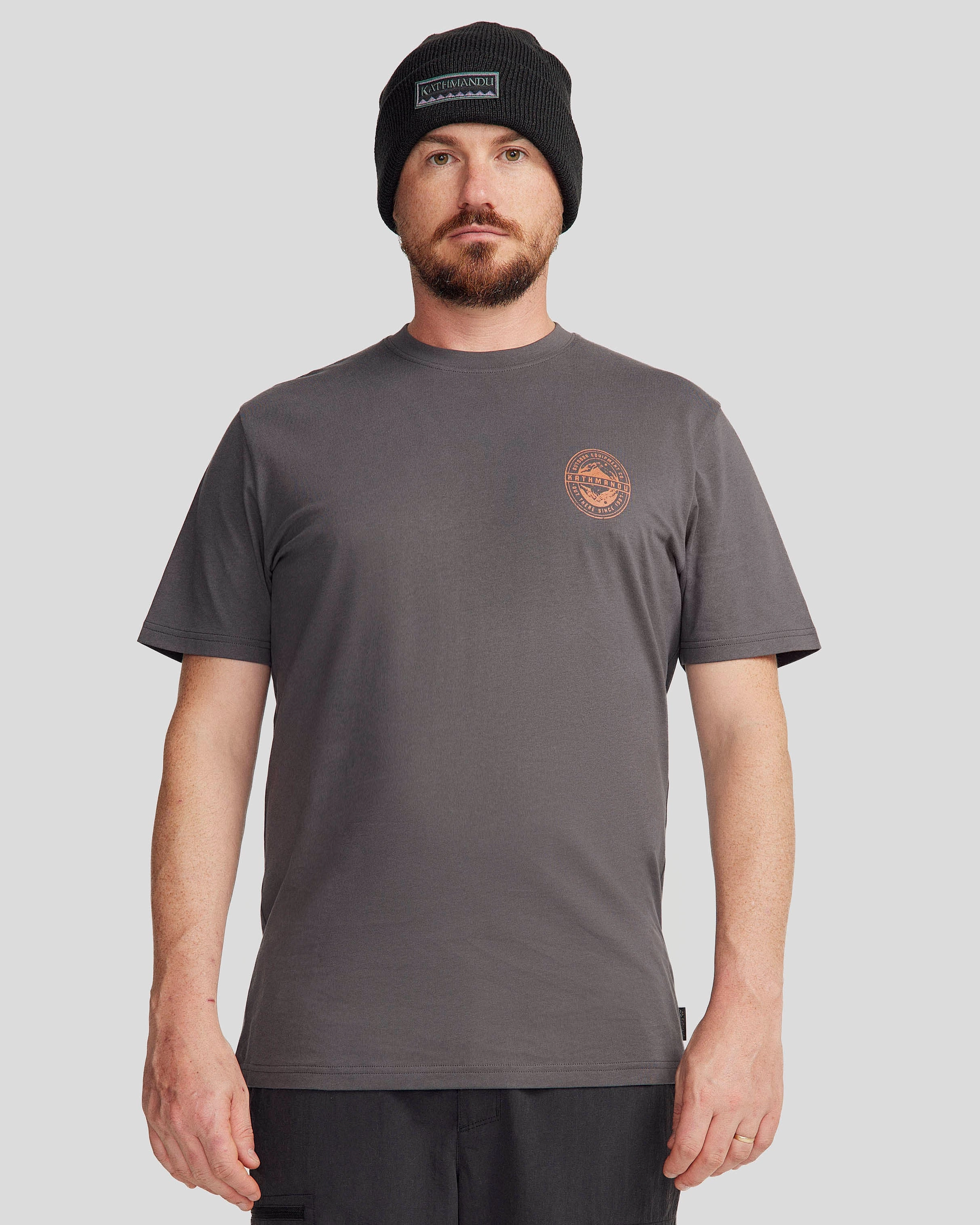 Reinforced Shoulder Men's Outdoor Equipment Co Organic Cotton T-shirt - Shale