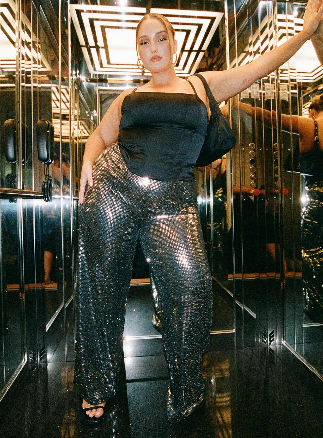 Layering Piece MachineWashable Nemara Pants Black / Silver Curve