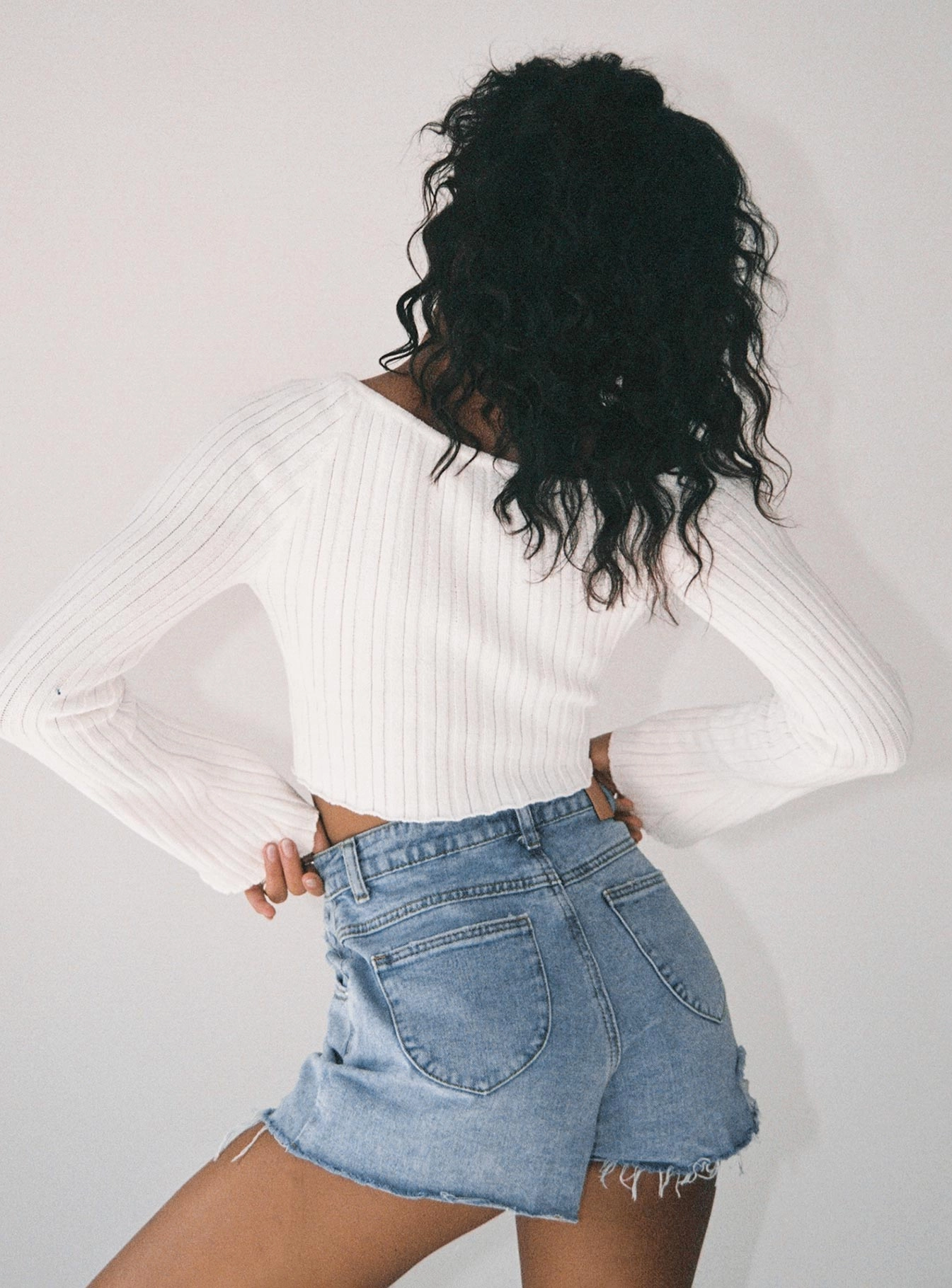 Crisp Look Feels Like Summer Denim Shorts