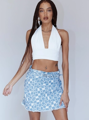 Relaxed Look Allen Denim Mini Skirt