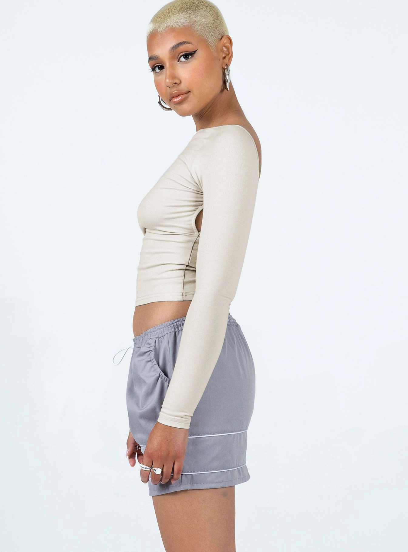 Motel Eichi Skirt Silver Cool Tone Easy Comfort