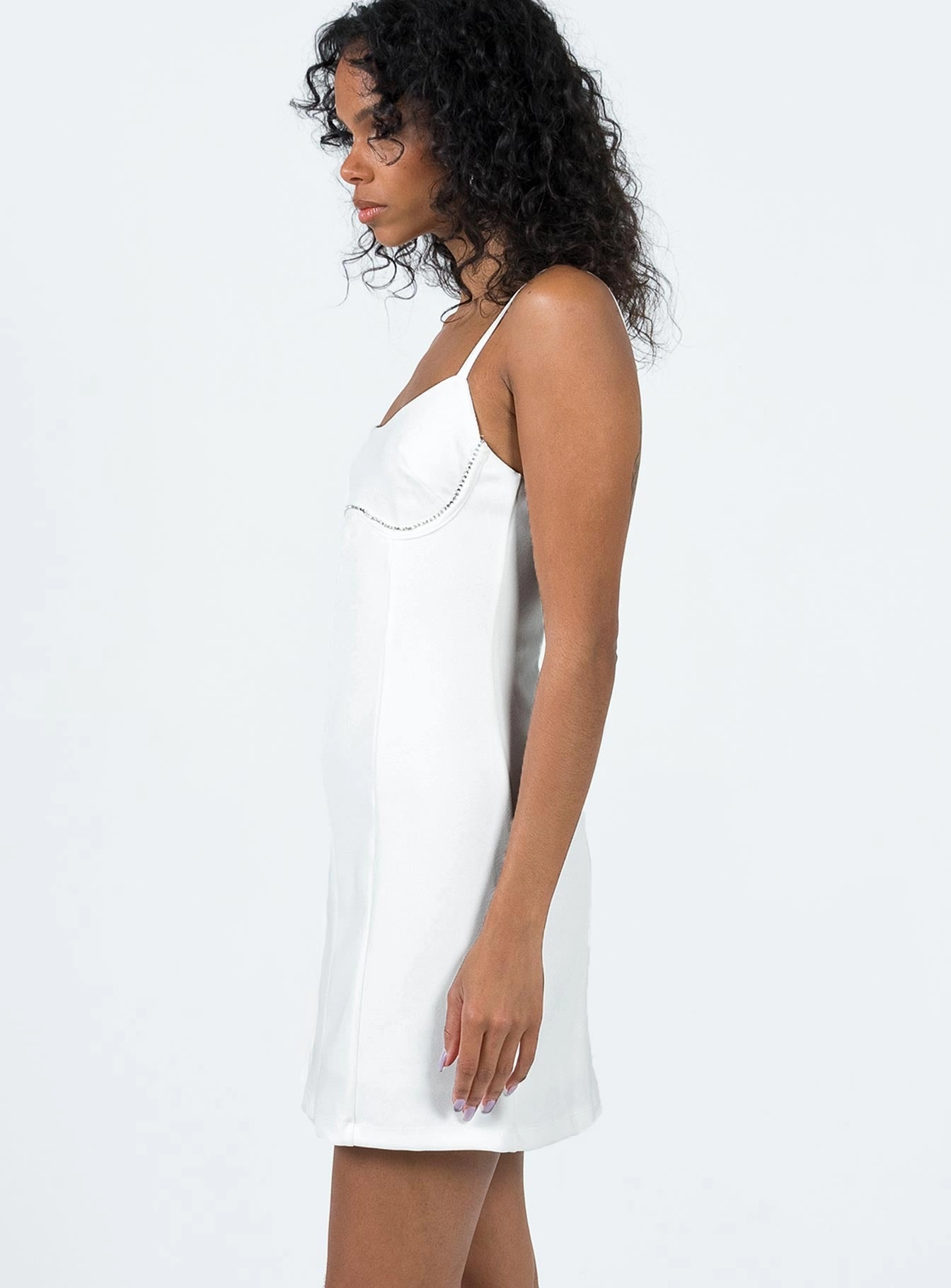 Lunara Mini Dress White Sophisticated Line