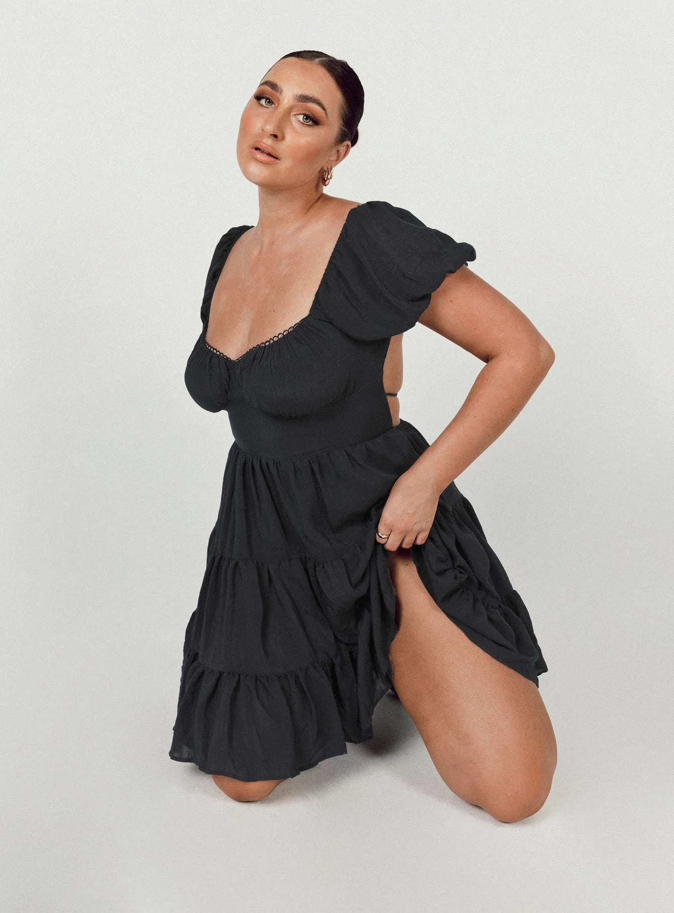 Elegant evening wear Walkable Flow Danny Mini Dress Black