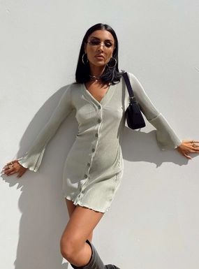 Danyon Mini Dress Green boho vibe