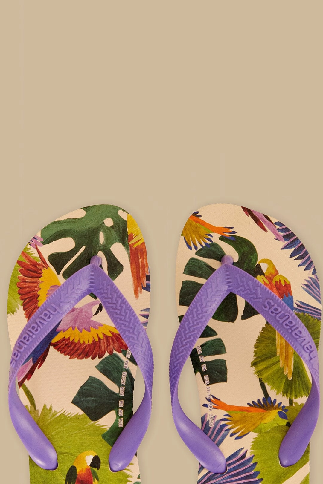Farm Passaros Pintados Havaianas Sandals Recycled Fabric Webbing Step In