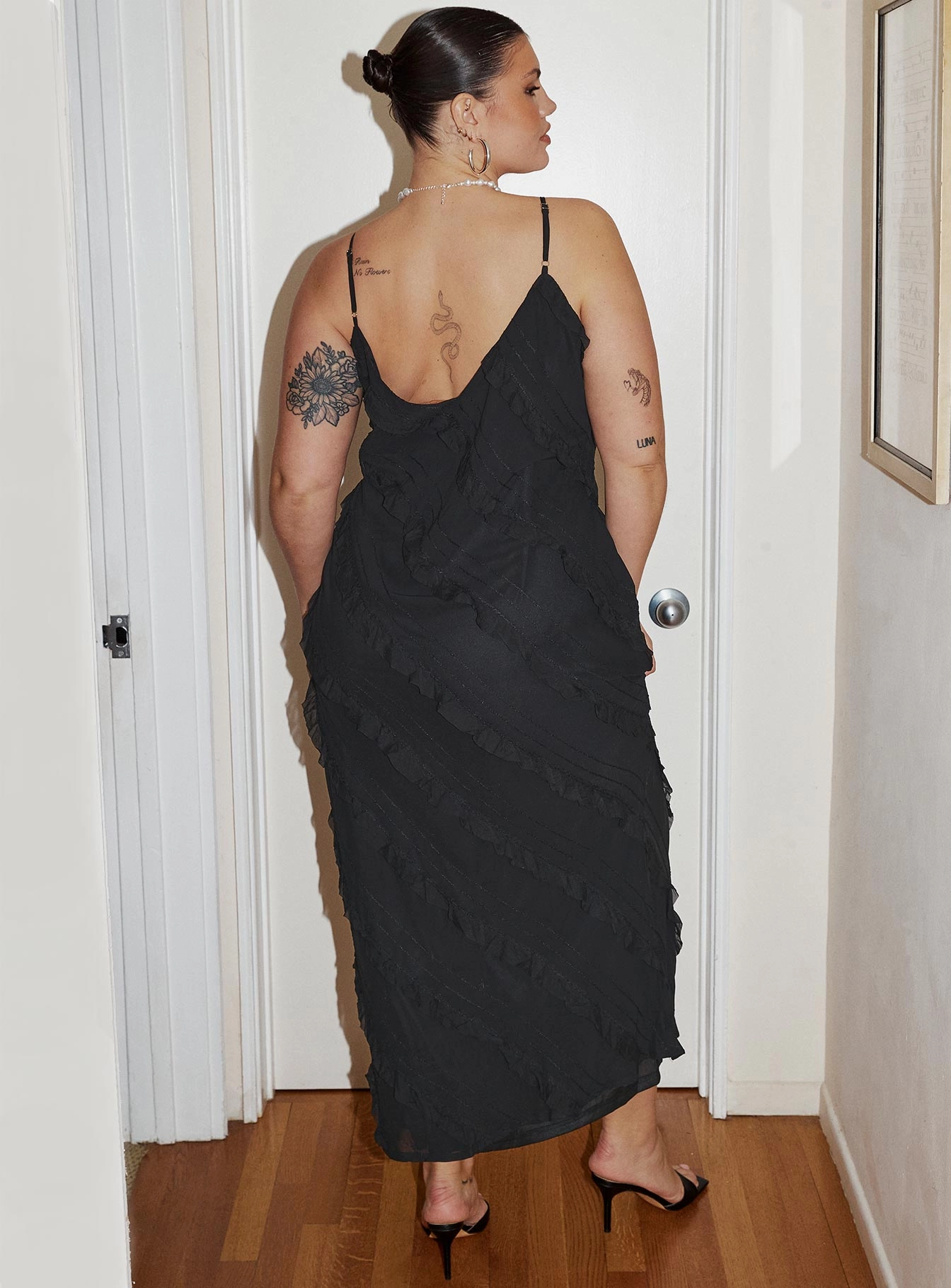 Classic Wear Playful touch Lars Maxi Dress Black Curve