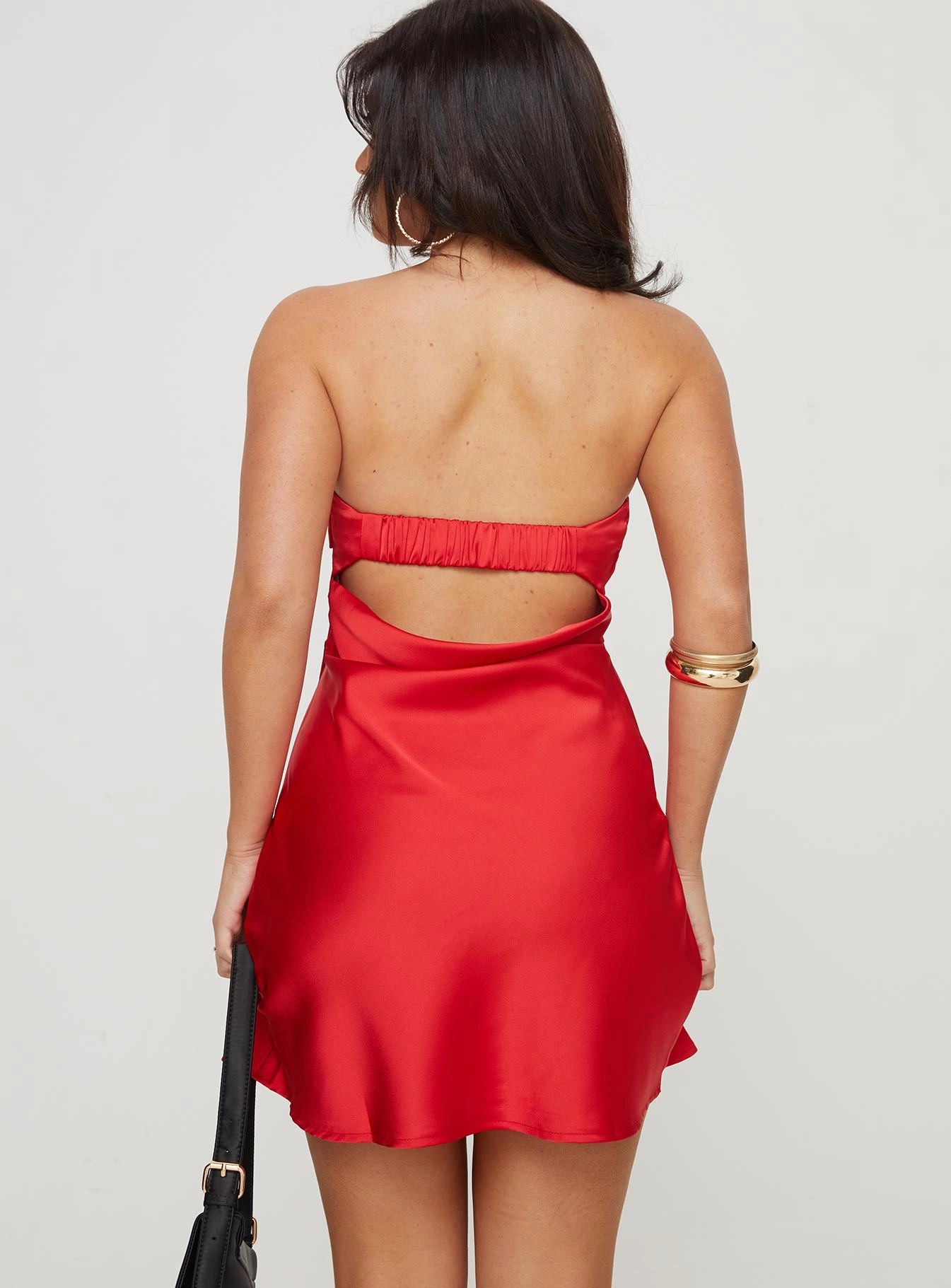 Phillipa Mini Dress Red Petite Layered Comfort