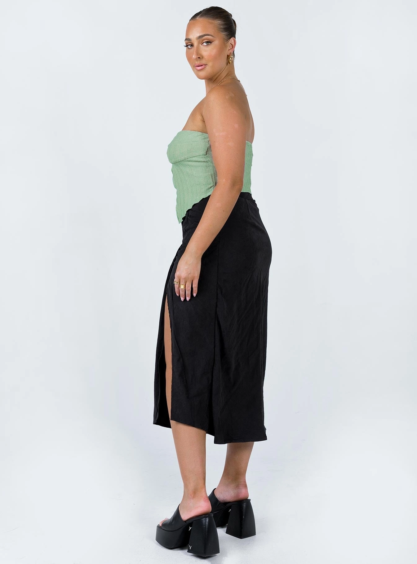 Mabel Midi Skirt Black Fresh Mood