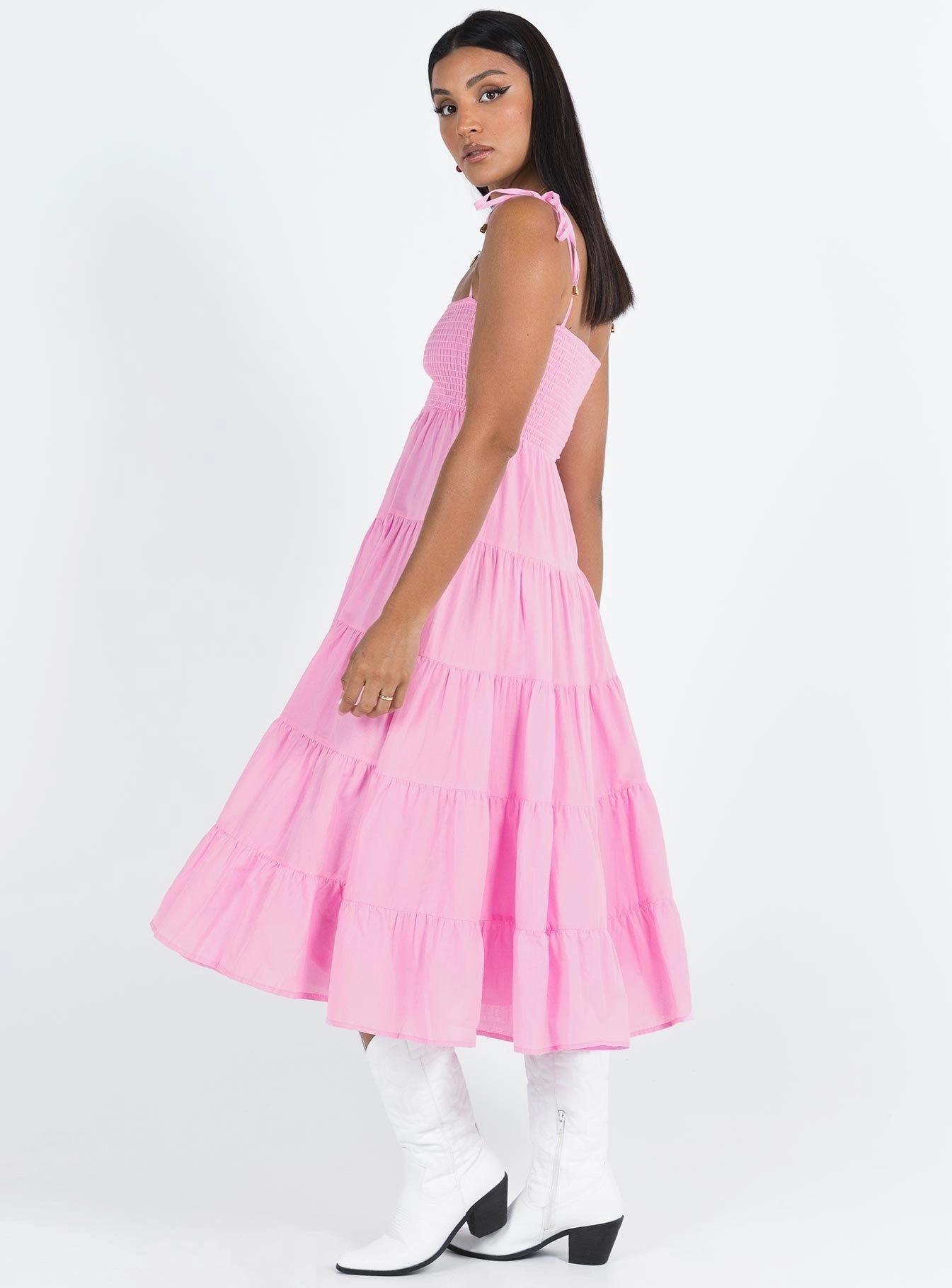 Macer Maxi Dress Pink Resort Ready Fresh Outfit