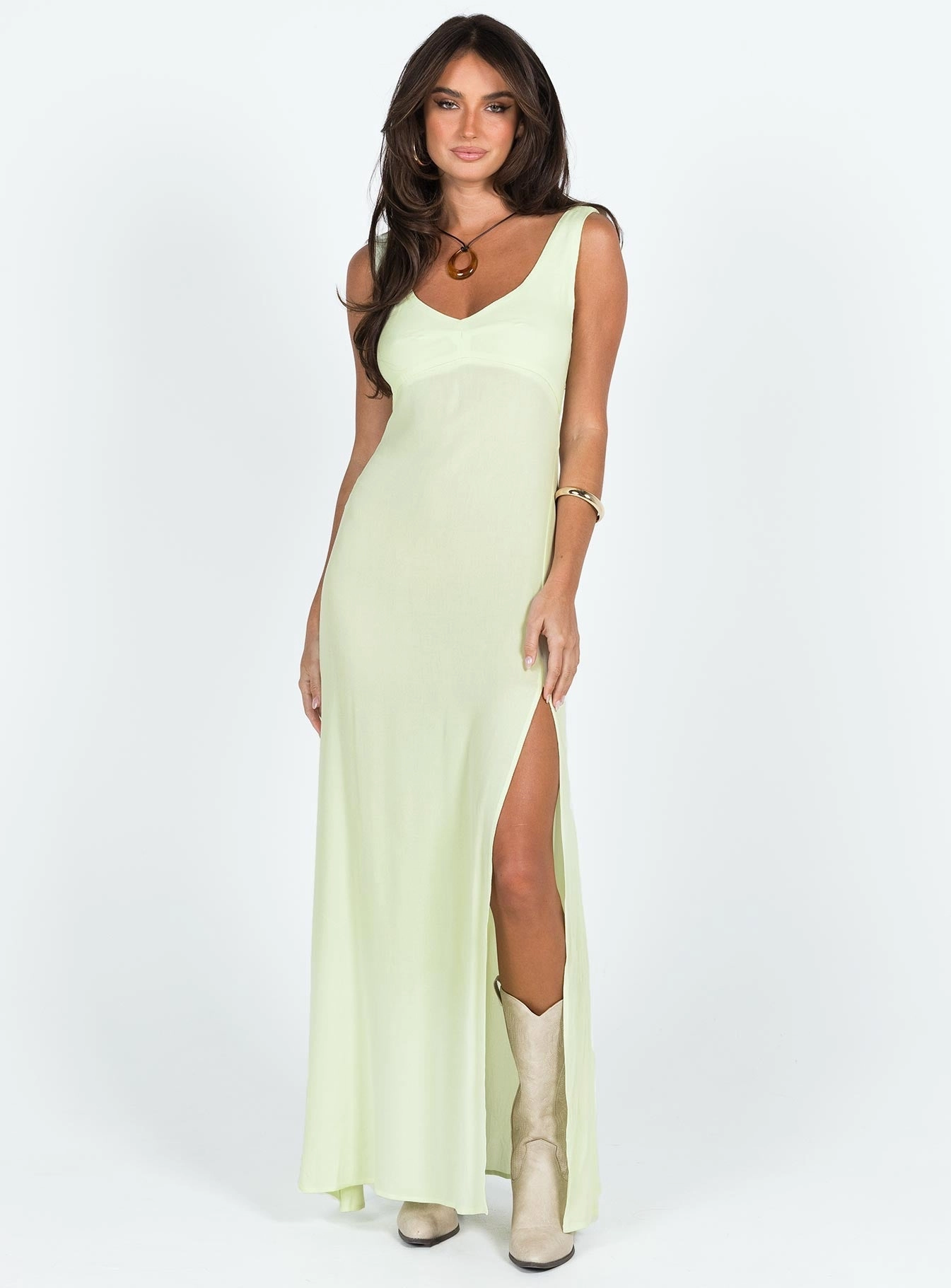 Shannyn Maxi Dress Sage Vibrant patterned dress Polished Wear
