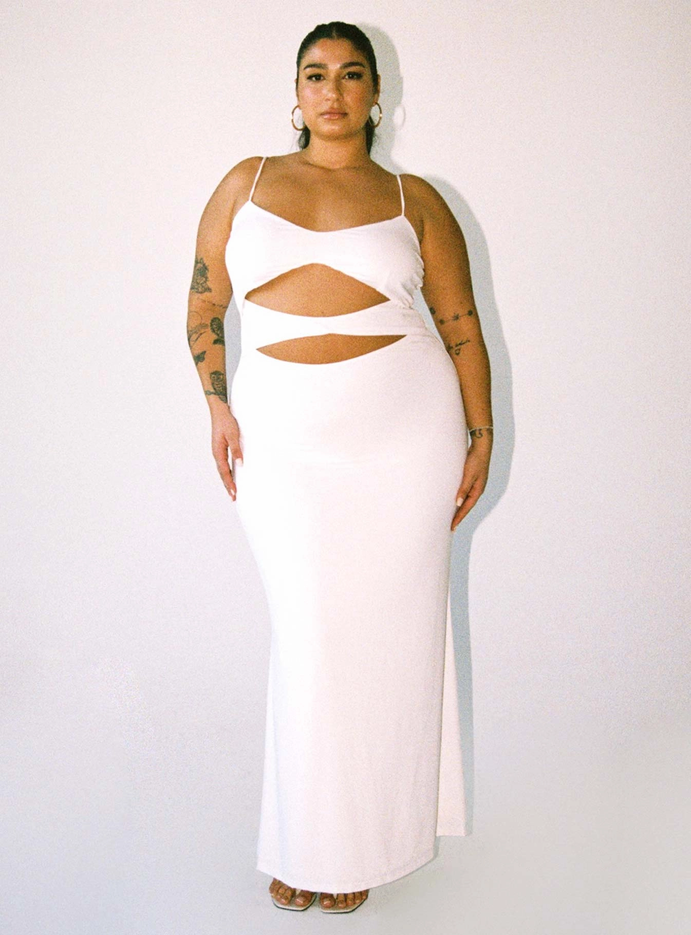 Maci Maxi Dress White Curve Winter Proof
