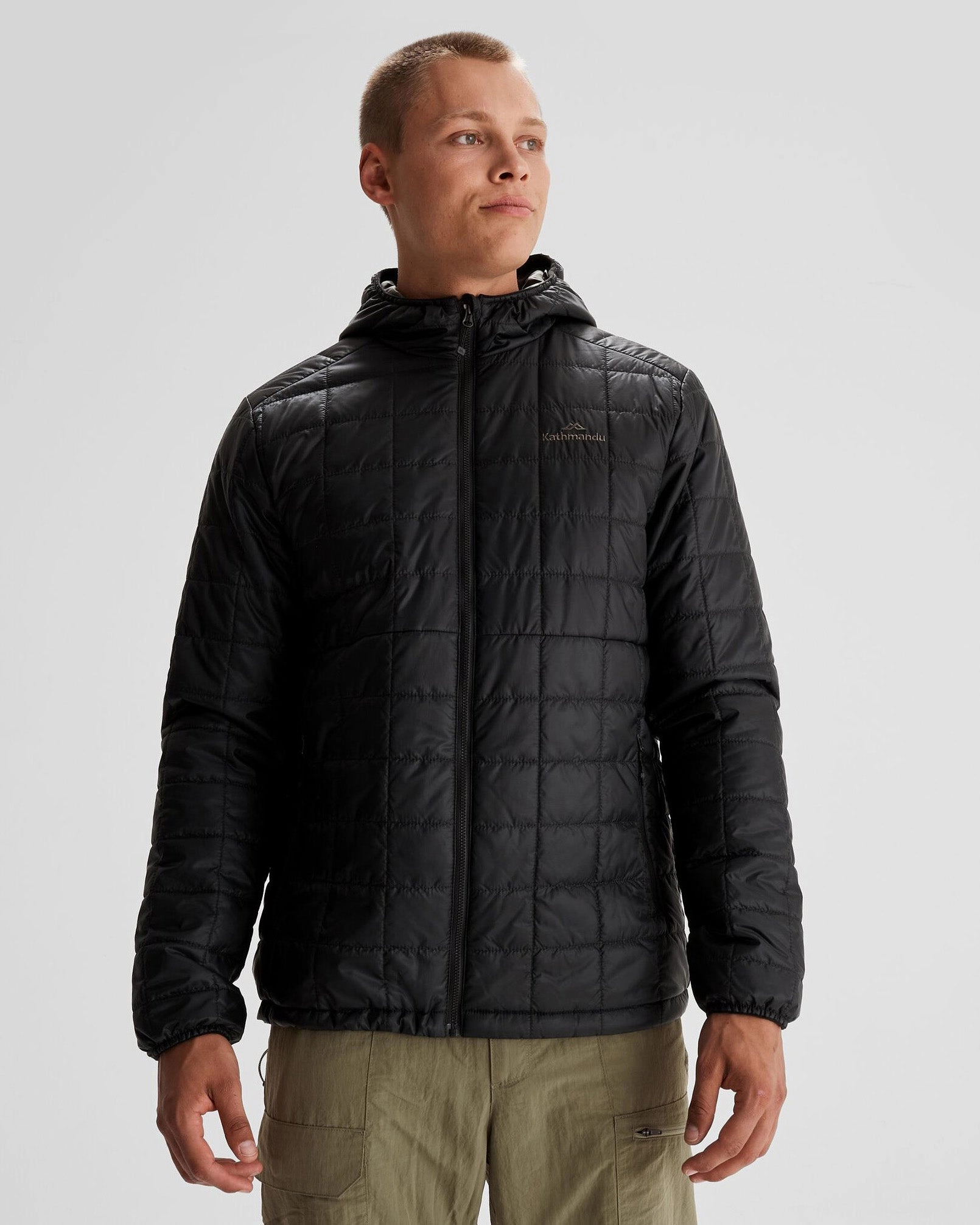 Soft Weather Wear Men's Heli R Insulated Hooded Jacket - Black Stingray