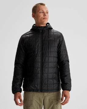 Men's Heli R Insulated Hooded Jacket - Black Stingray Windproof Cuffs