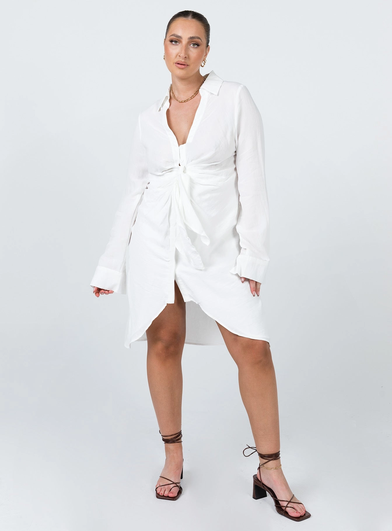 Maisie Mini Dress White Elegant Touch Formal Look