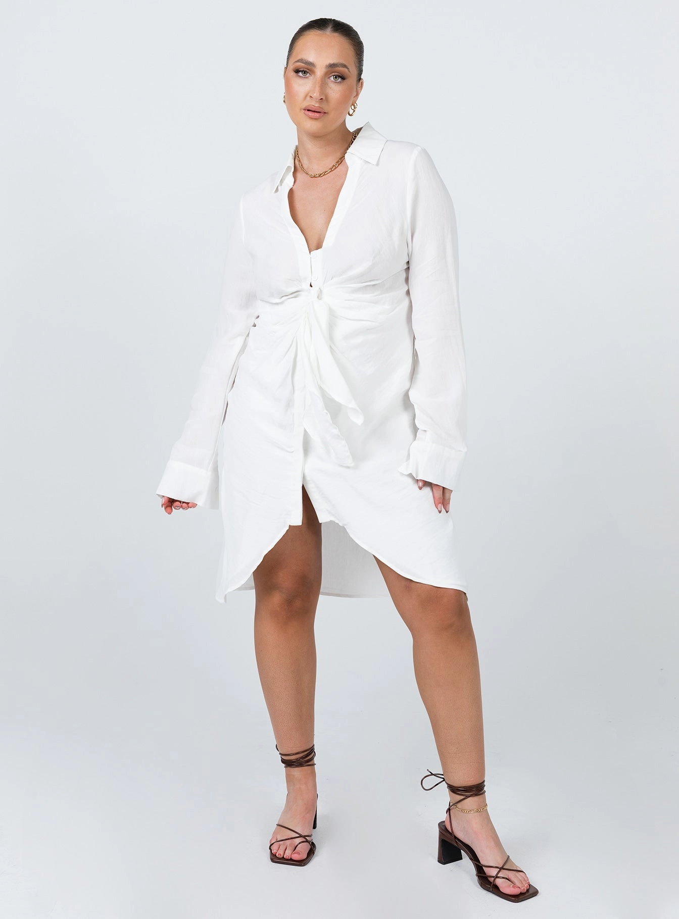 Office Casual Body Confidence Maisie Mini Dress White