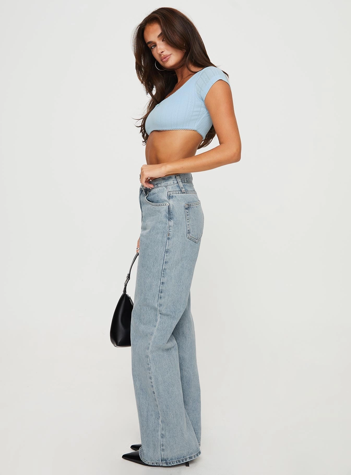Maple Flare Jean Light Wash Denim Classic Wear Street Fashion