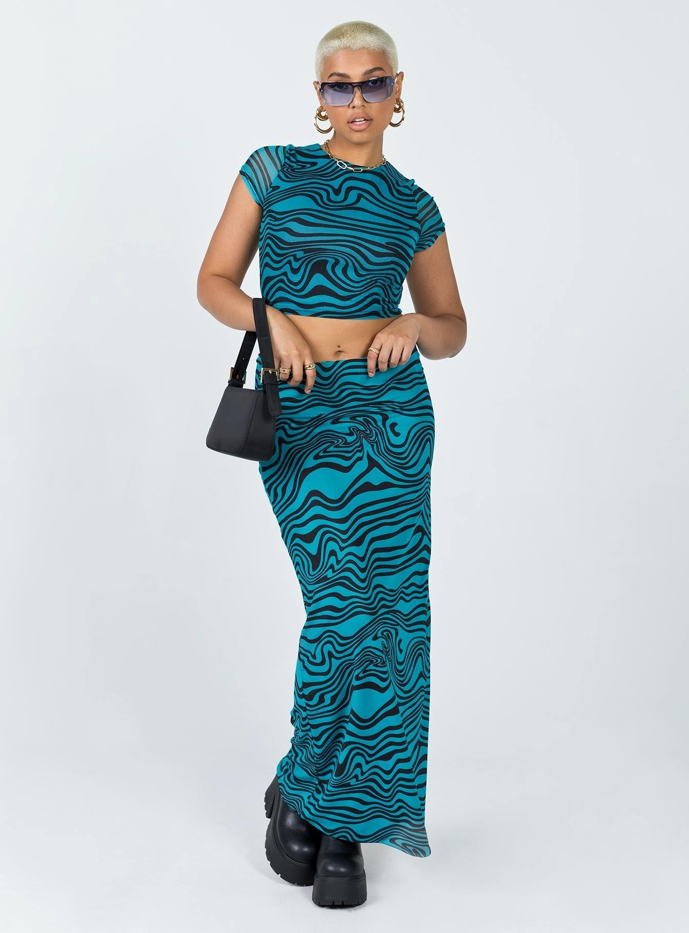 Fresh Mood Travel Ready Mariana Maxi Skirt Blue