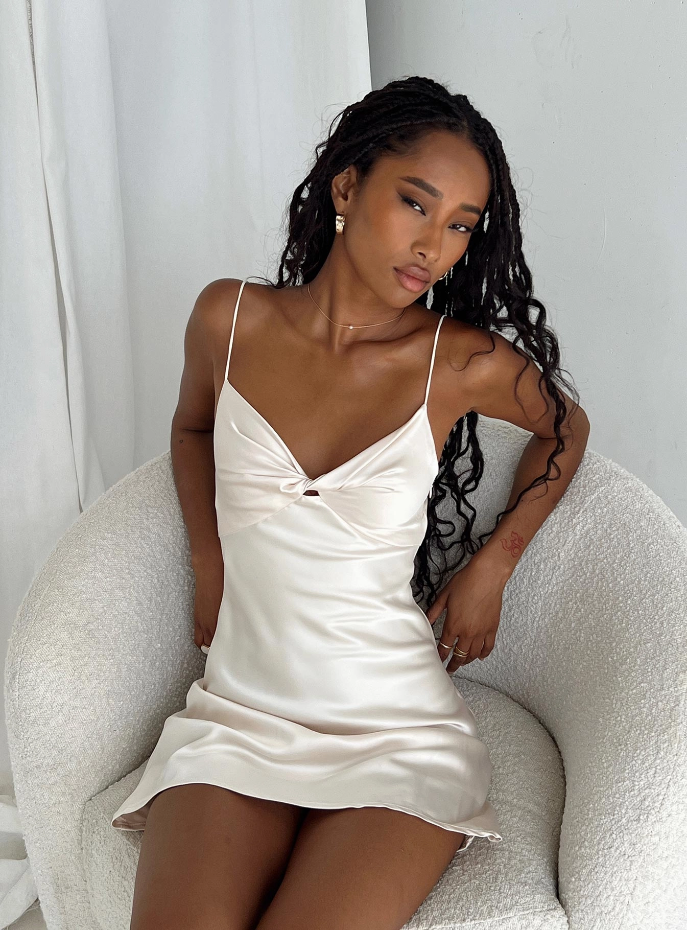 spring fresh Marilyn Mini Dress Champagne
