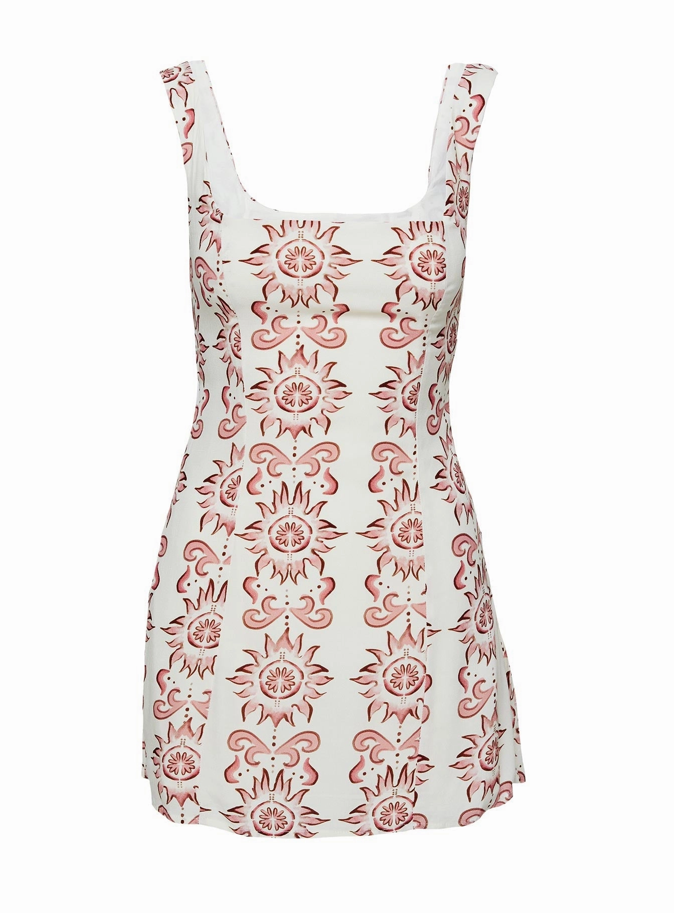 Maris Mini Dress Cream / Pink Relax Style Playful design piece