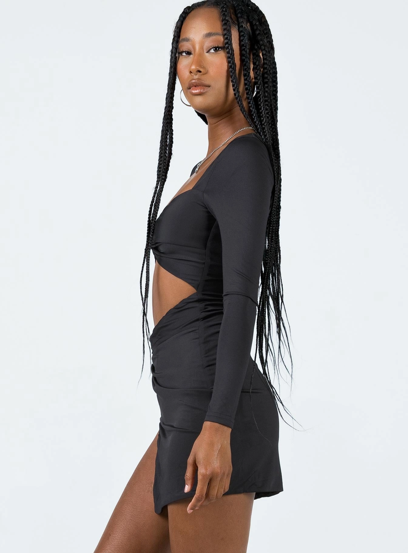 Sophisticated Touch Maxam Long Sleeve Mini Dress Black