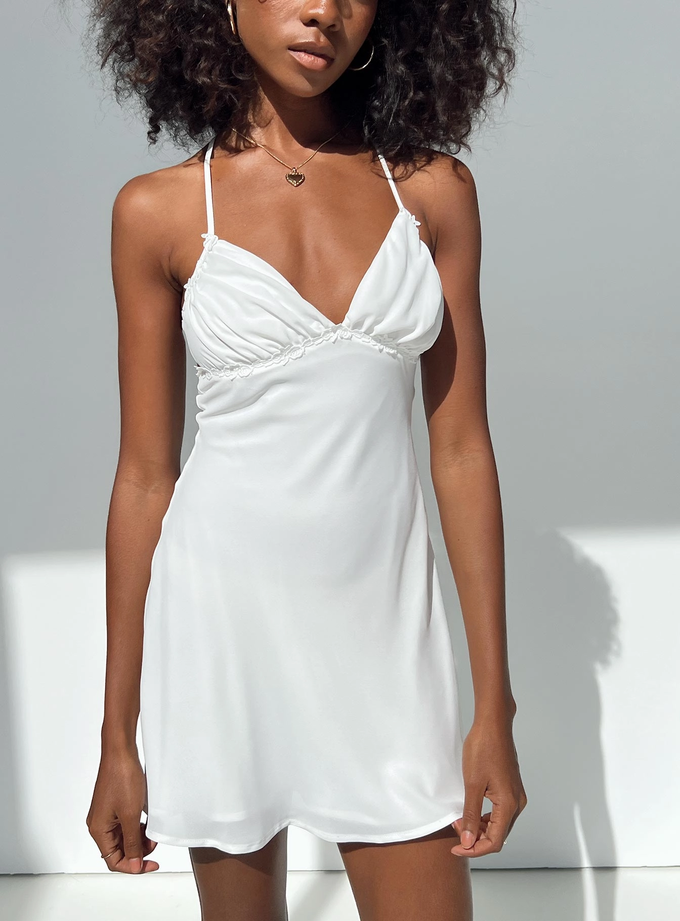 Easy Elegance Summer-Season Maylor Mini Dress White